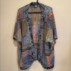 💚Multicolor Patterned Beautiful Kimono Top Versatile Fashionable Cruise Ready